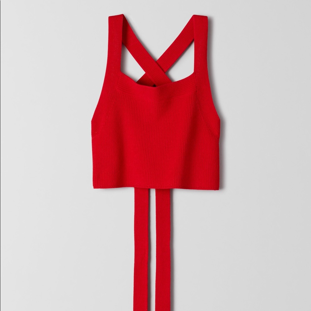 Aritzia Wilfred Cayenne Knit Top